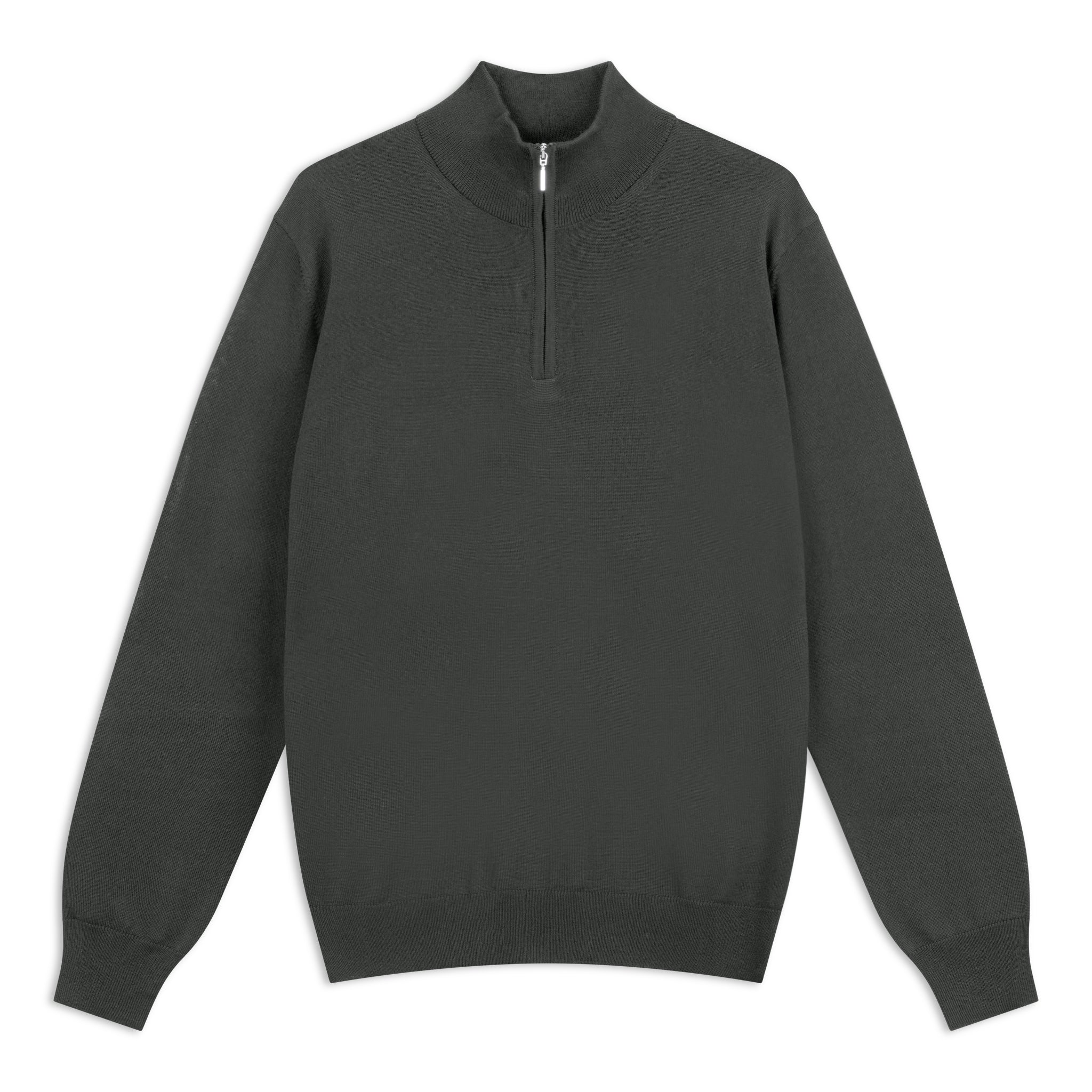 Half Zip Trui Egyptisch Katoen