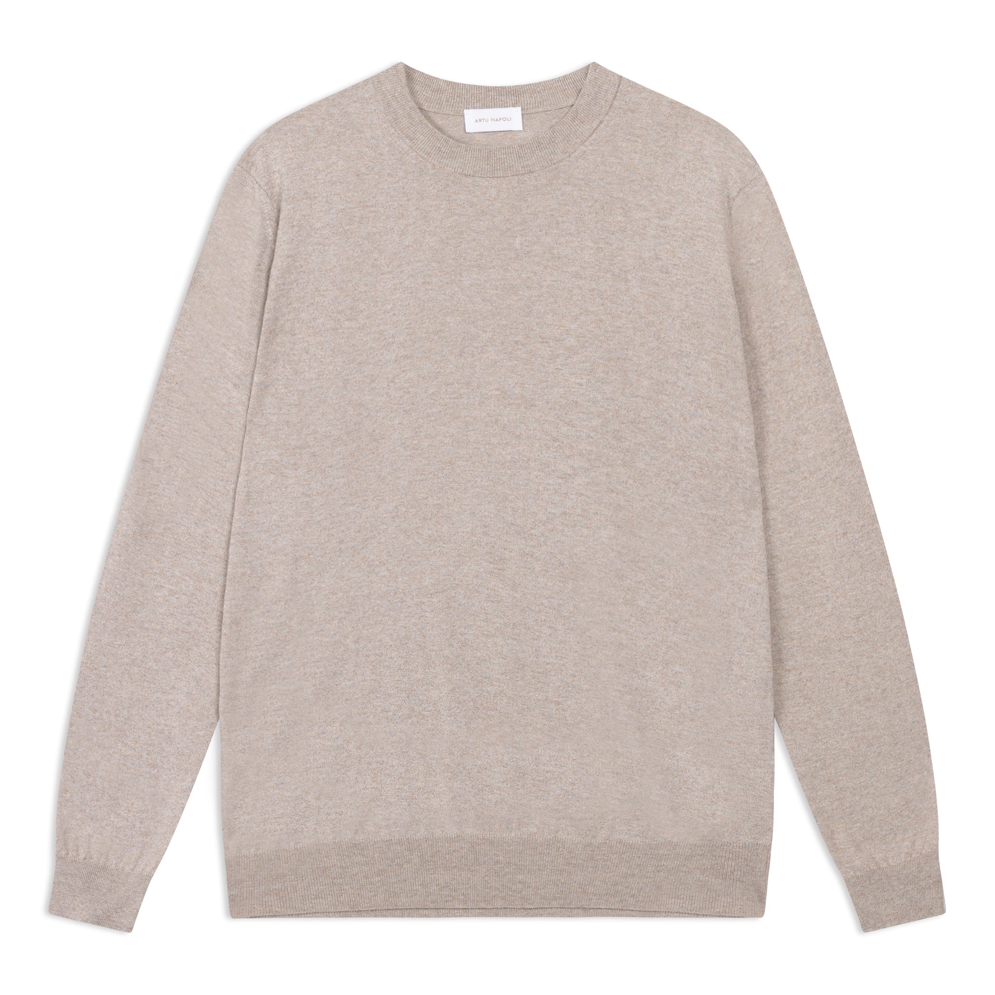 Ronde Hals Trui in Mouliné