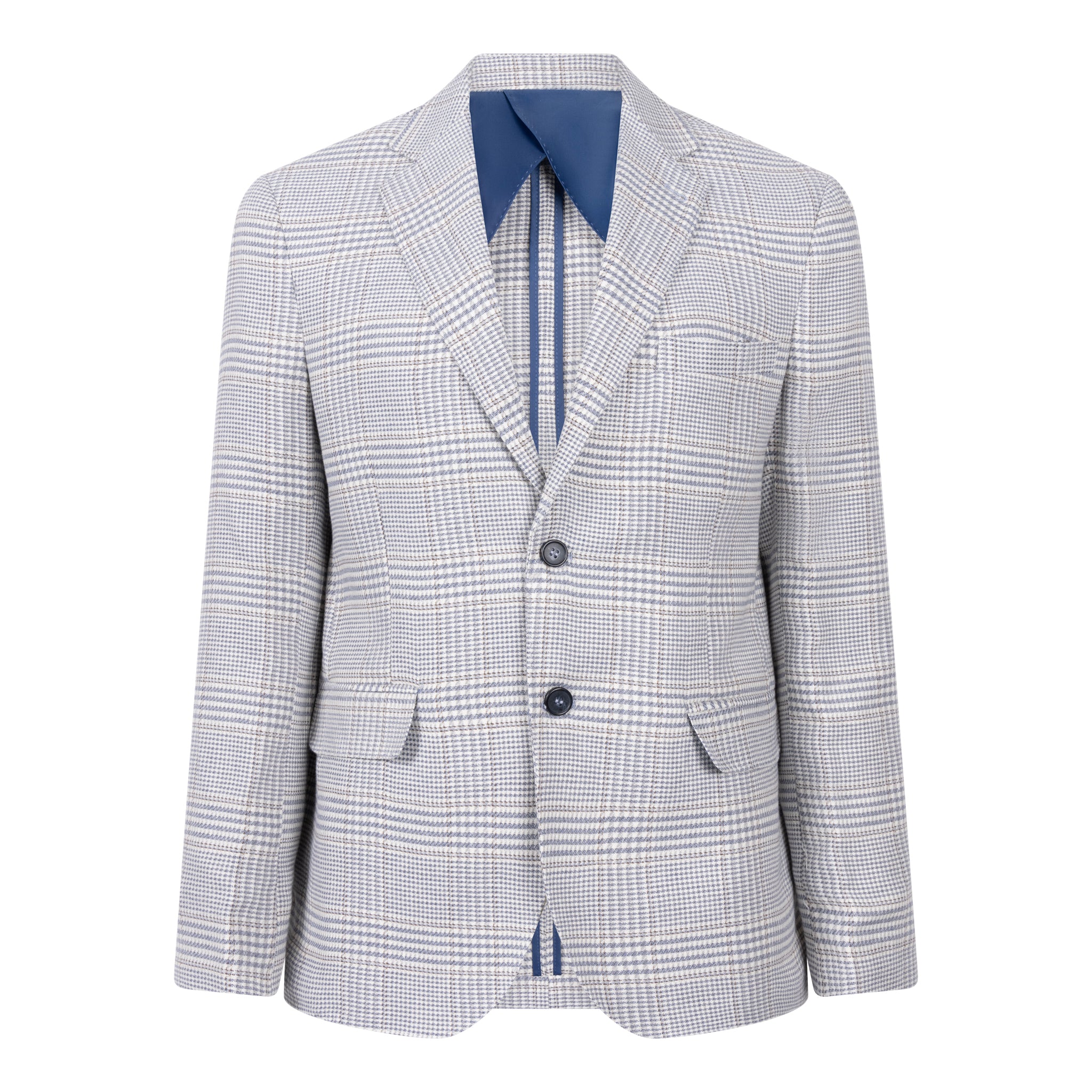 Geruit Colbert Wolmix Made in Italy