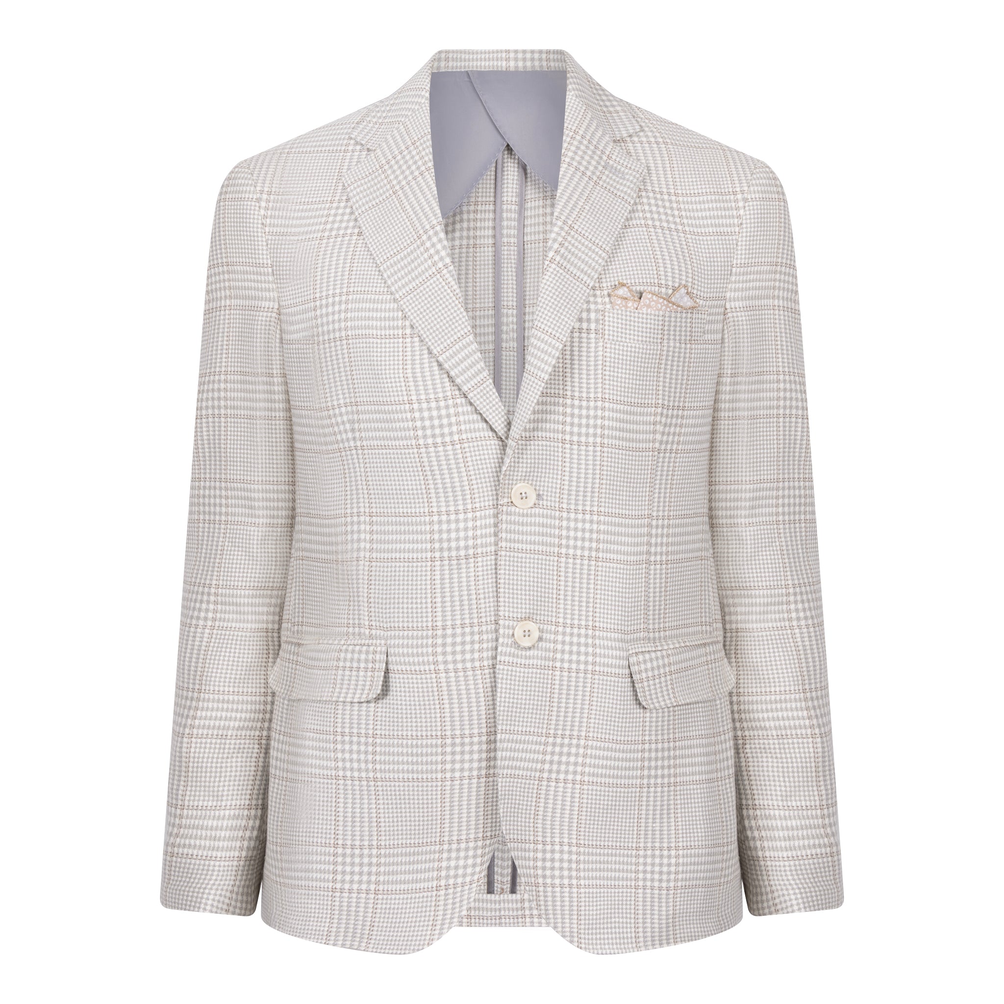 Geruit Colbert Wolmix Made in Italy