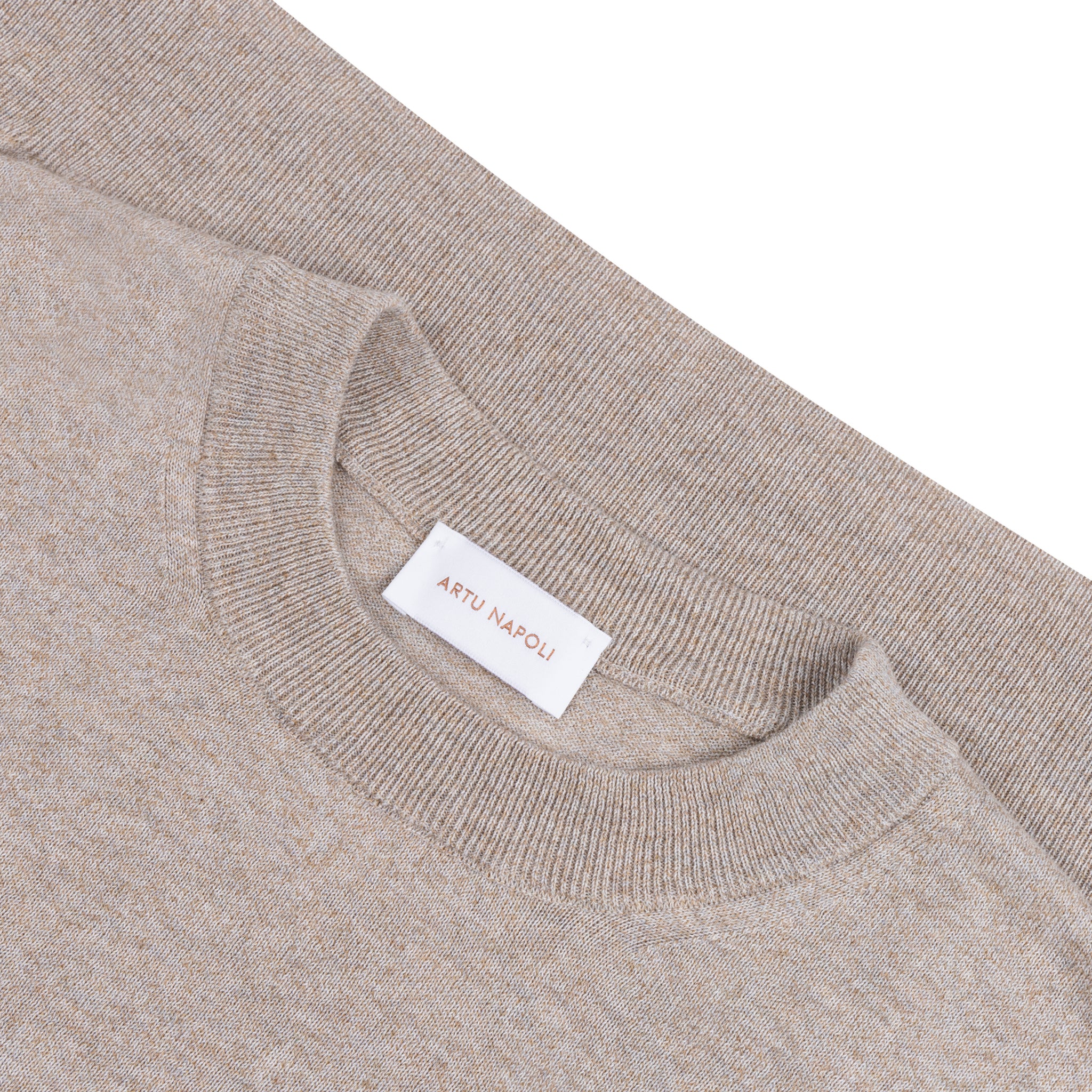 Ronde Hals Trui in Mouliné