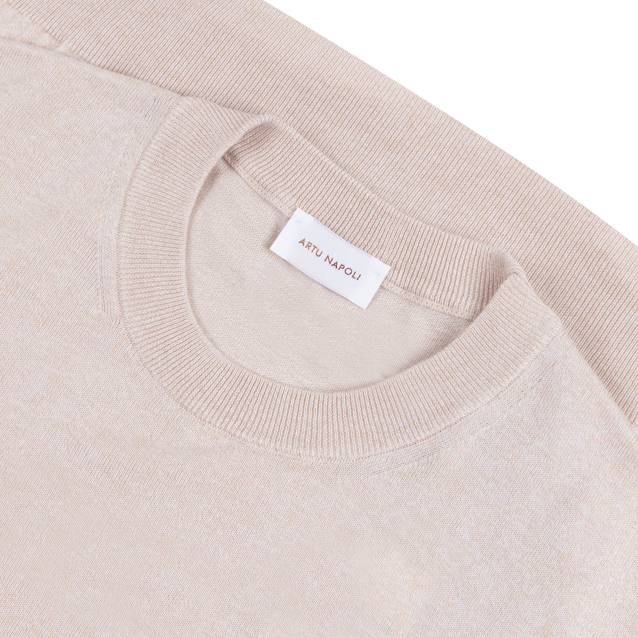 Ronde Hals Trui in Mouliné