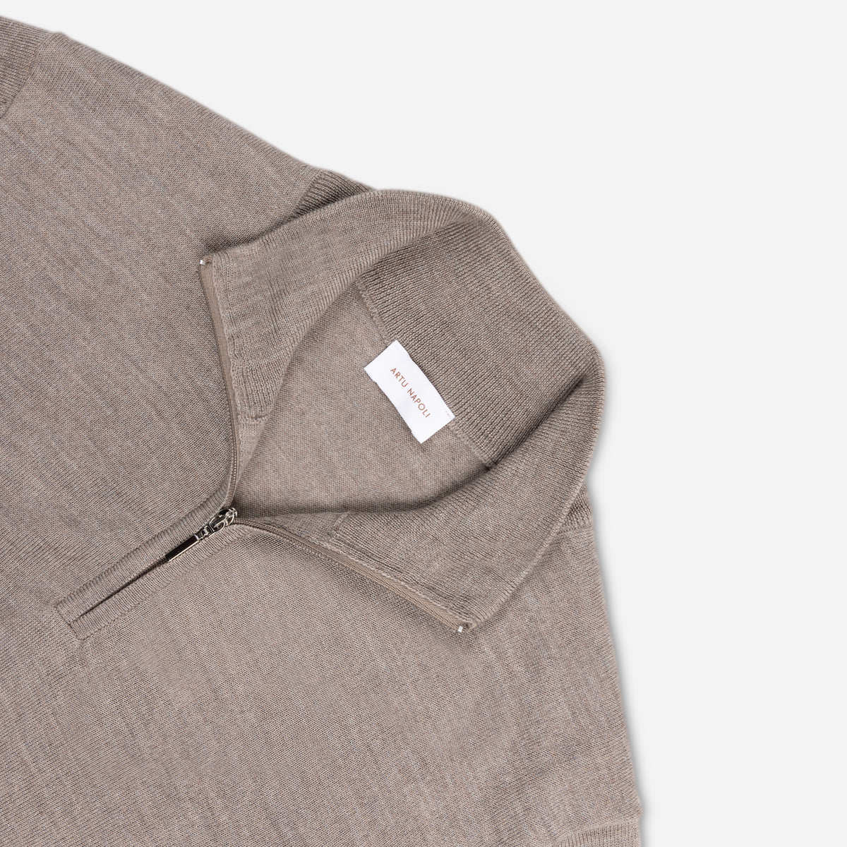 Halve Zip Trui Fine Merino
