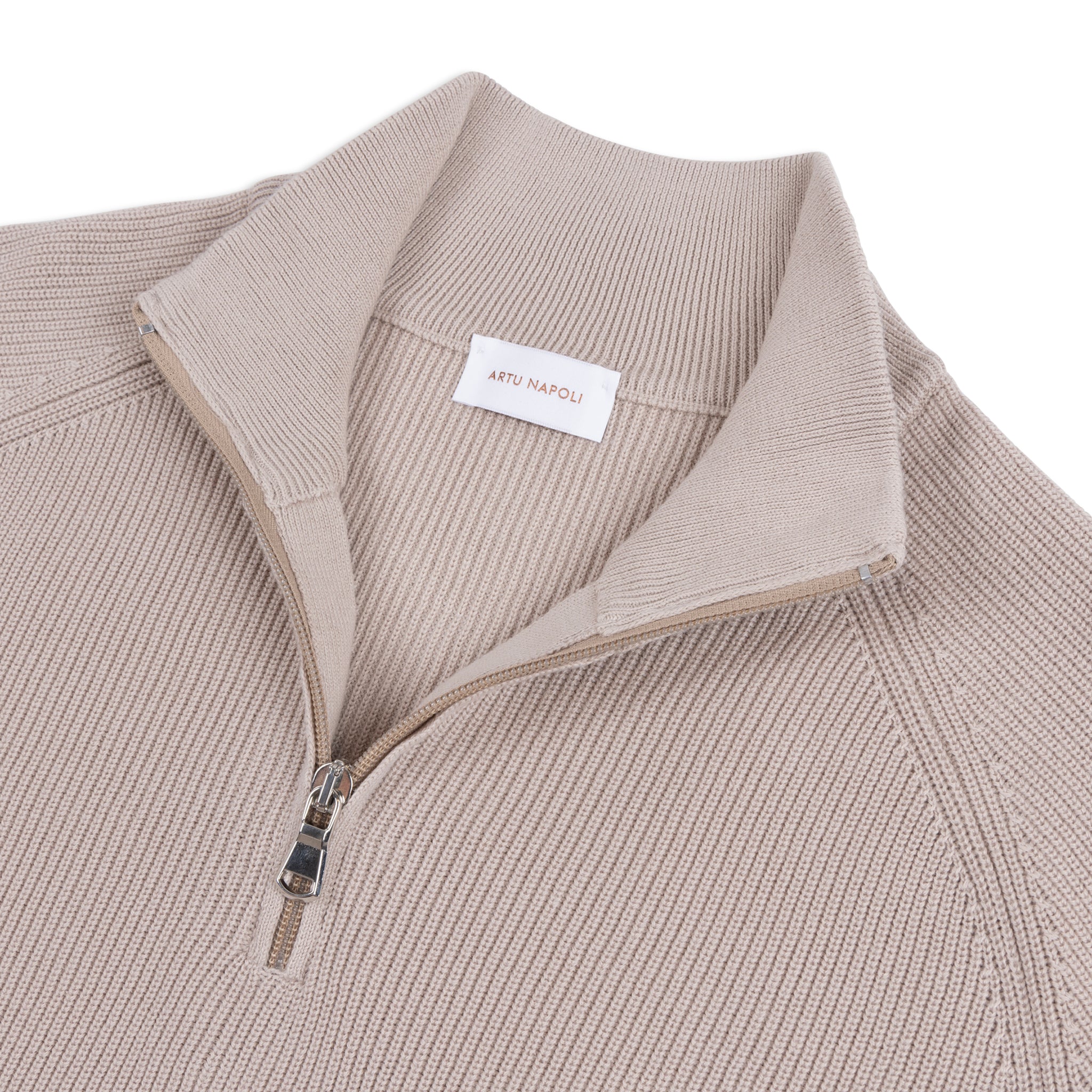 Half-Zip Trui Egyptisch Katoen