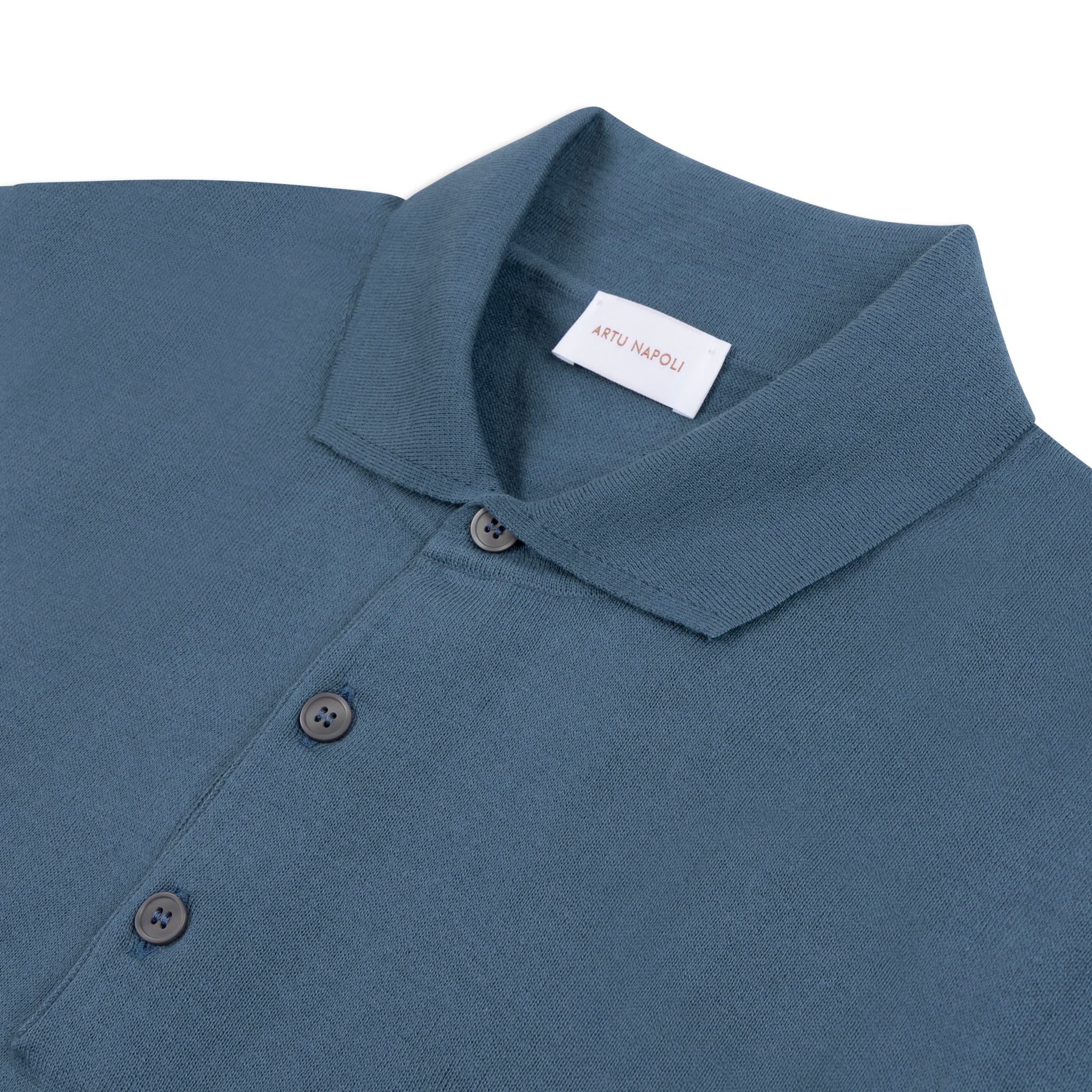 Gebreide Polo Korte Mouw Egyptisch Katoen