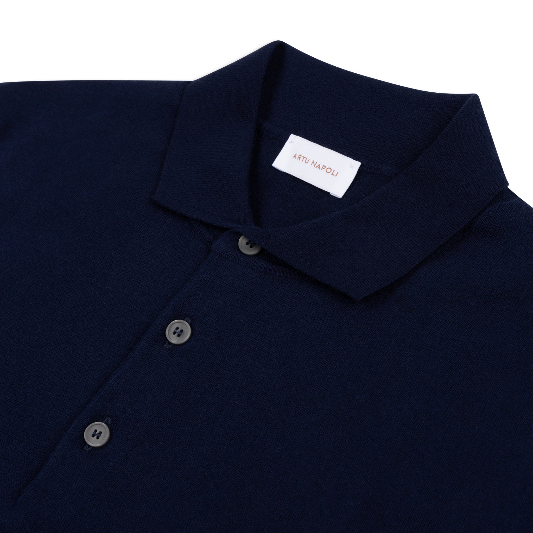 Gebreide Polo Korte Mouw Egyptisch Katoen