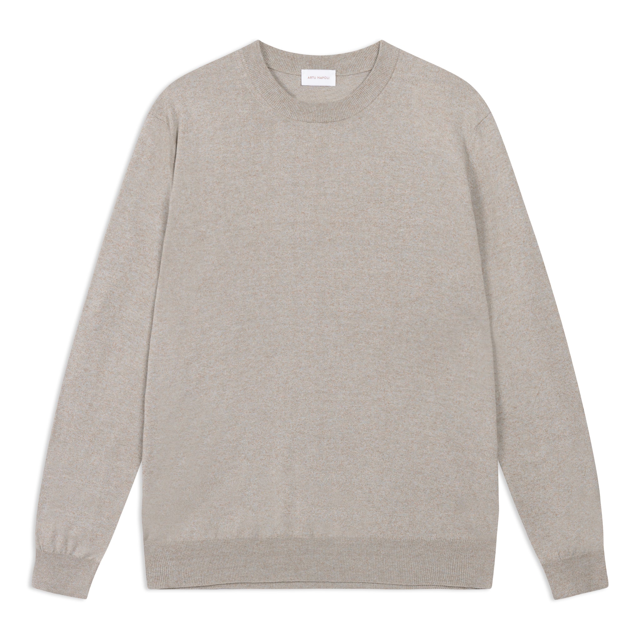 Ronde Hals Trui in Mouliné