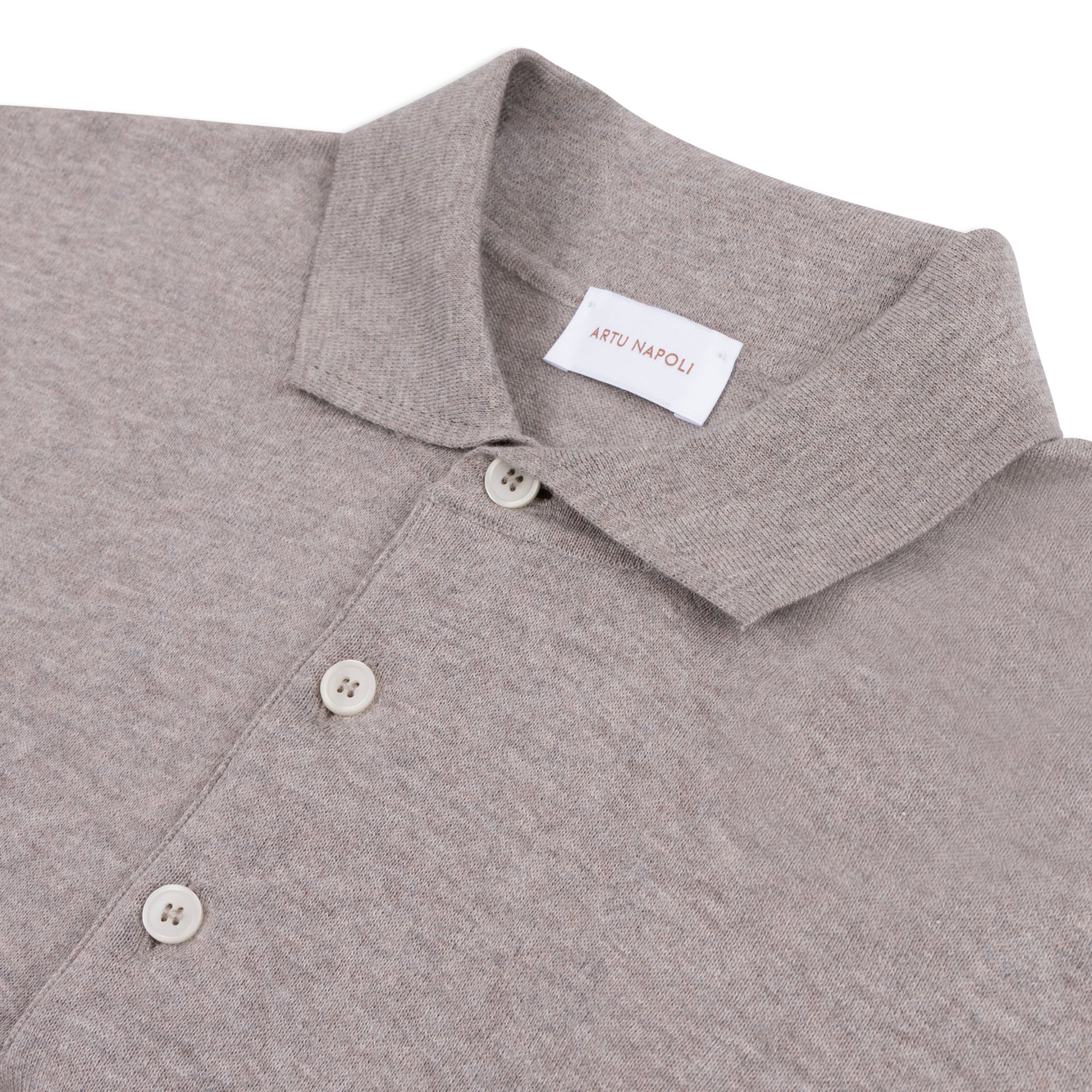 Gebreide Polo Korte Mouw Egyptisch Katoen