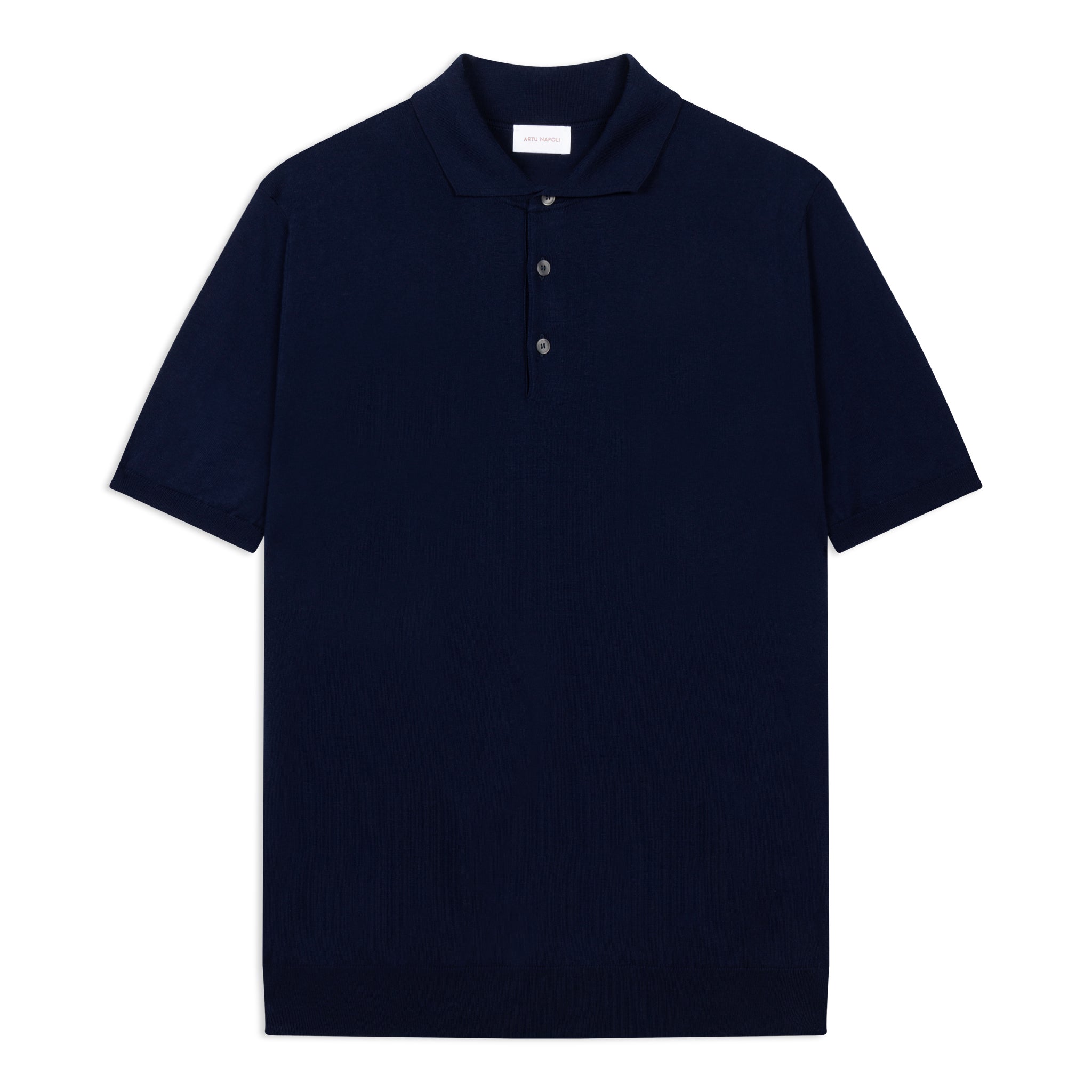 Gebreide Polo Korte Mouw Egyptisch Katoen