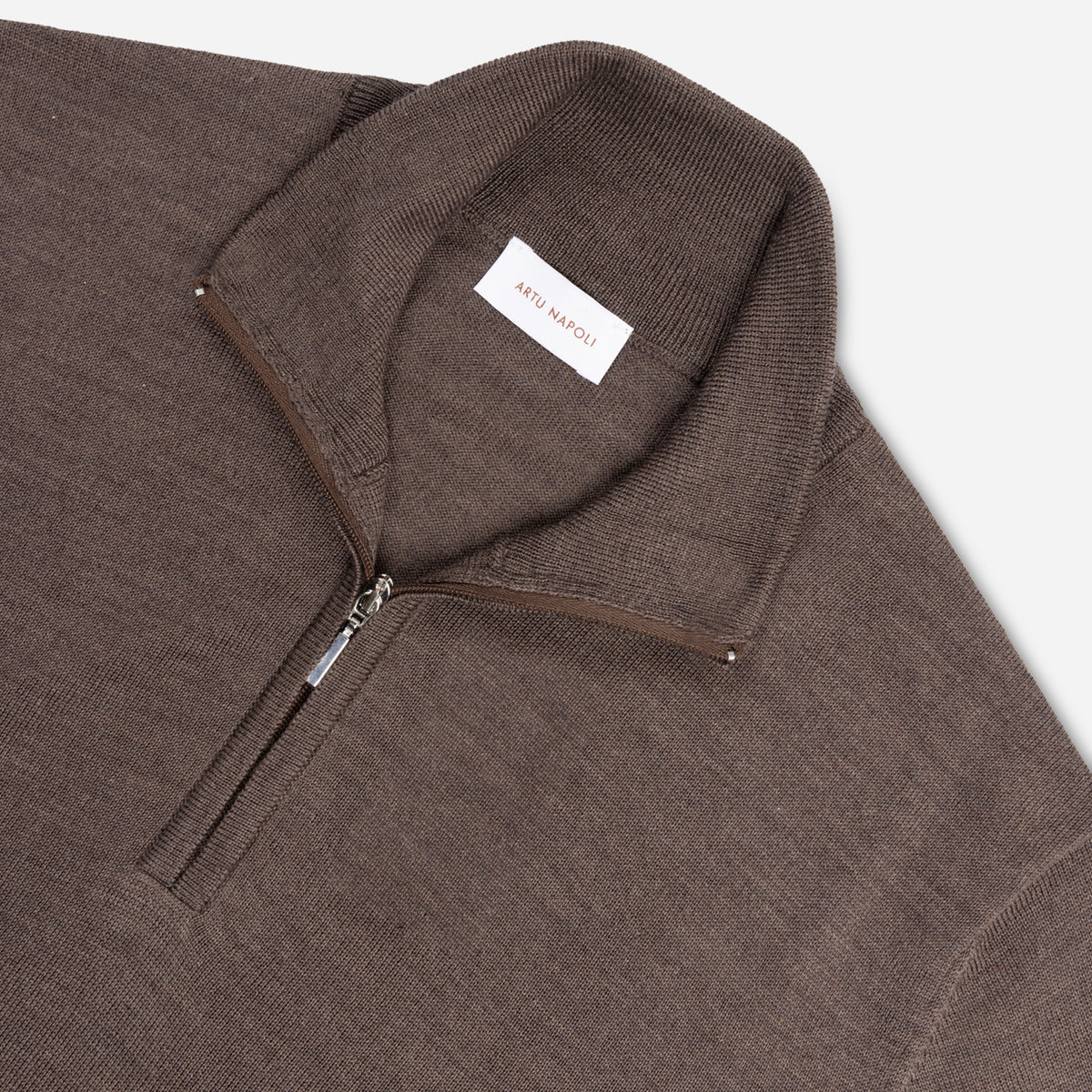 Halve Zip Trui Fine Merino