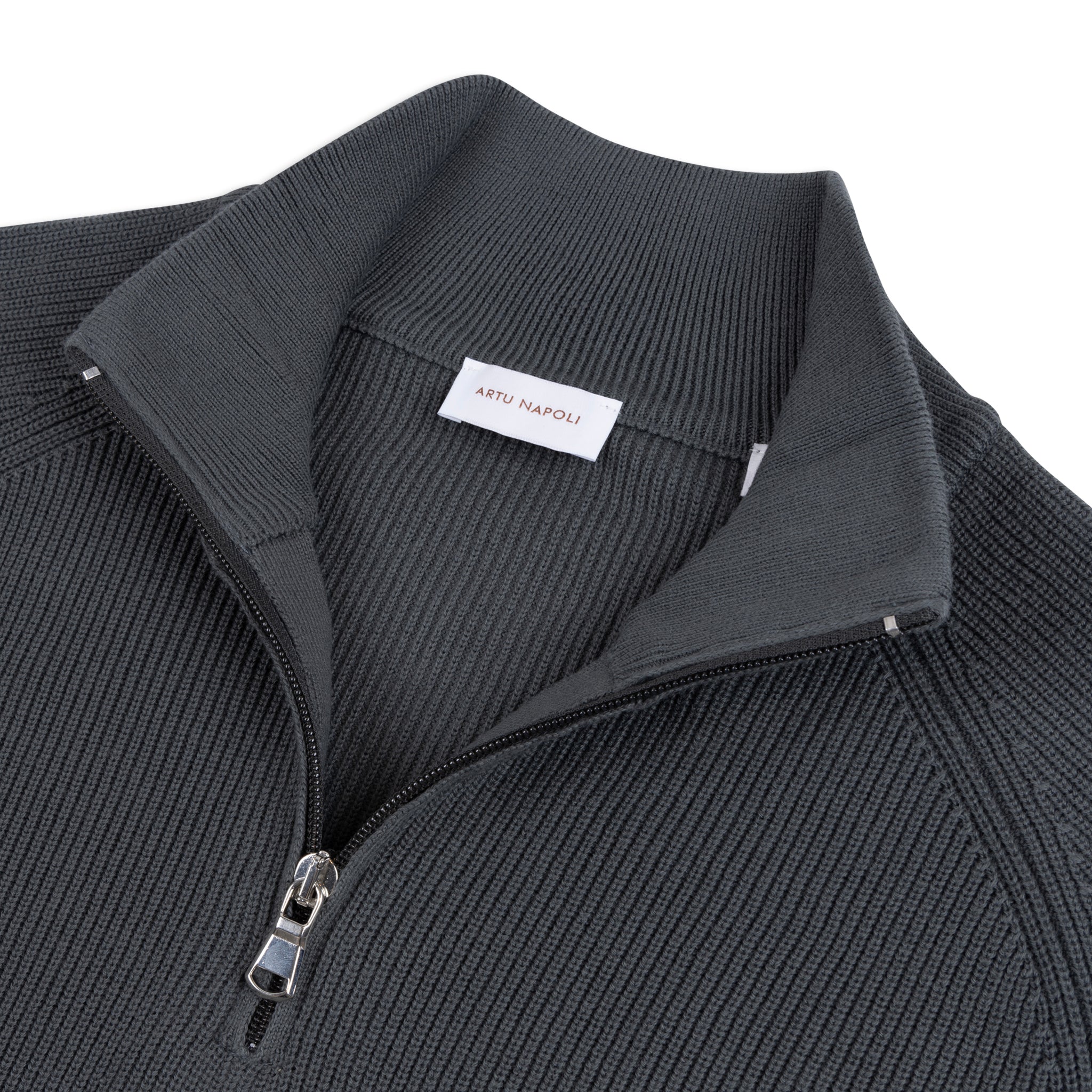 Half-Zip Trui Egyptisch Katoen