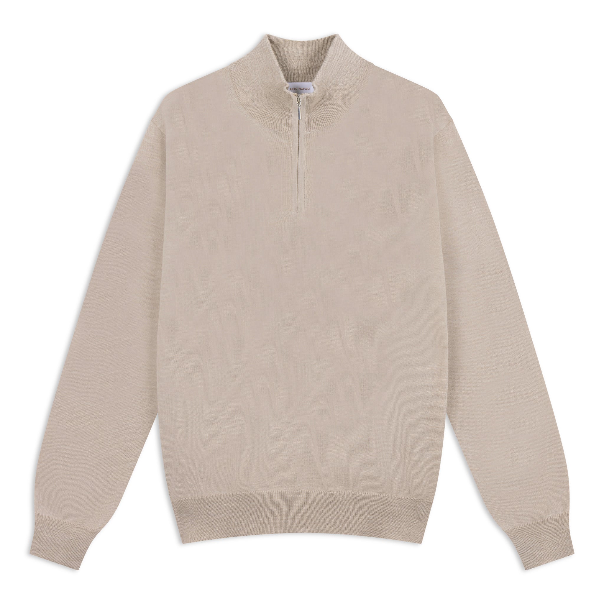 Half Zip Trui  Egyptisch Katoen