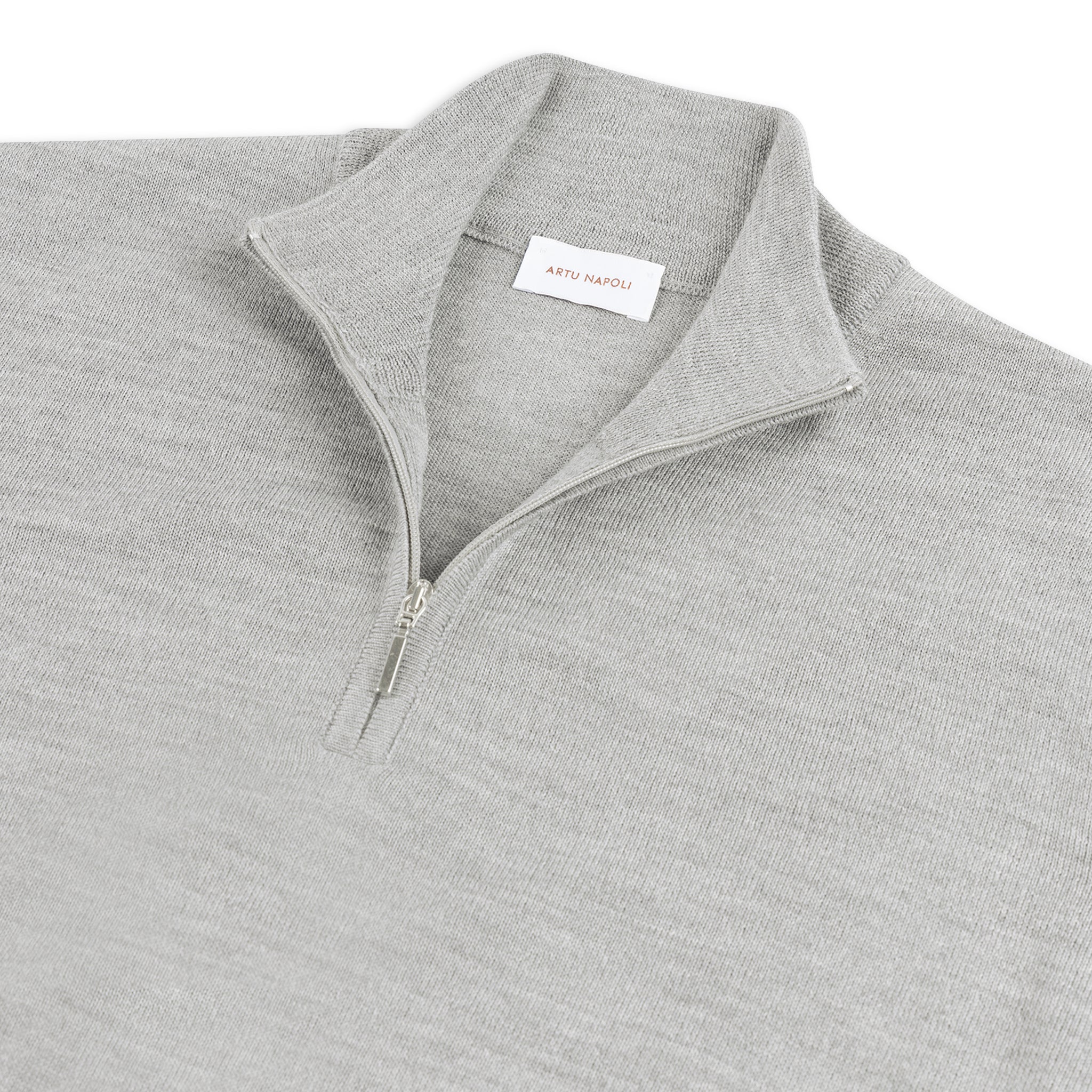 Half Zip Trui  Egyptisch Katoen