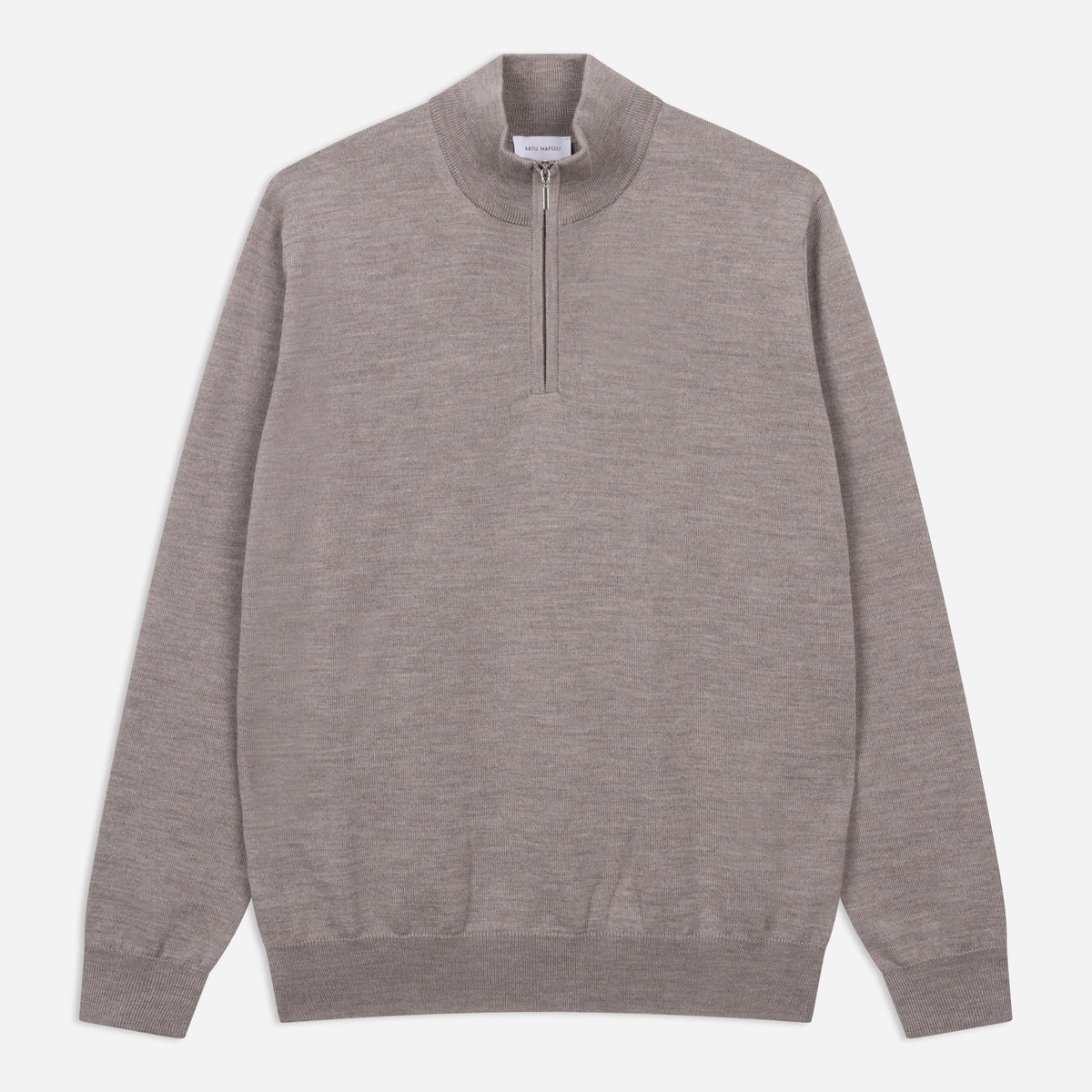 Halve Zip Trui Fine Merino