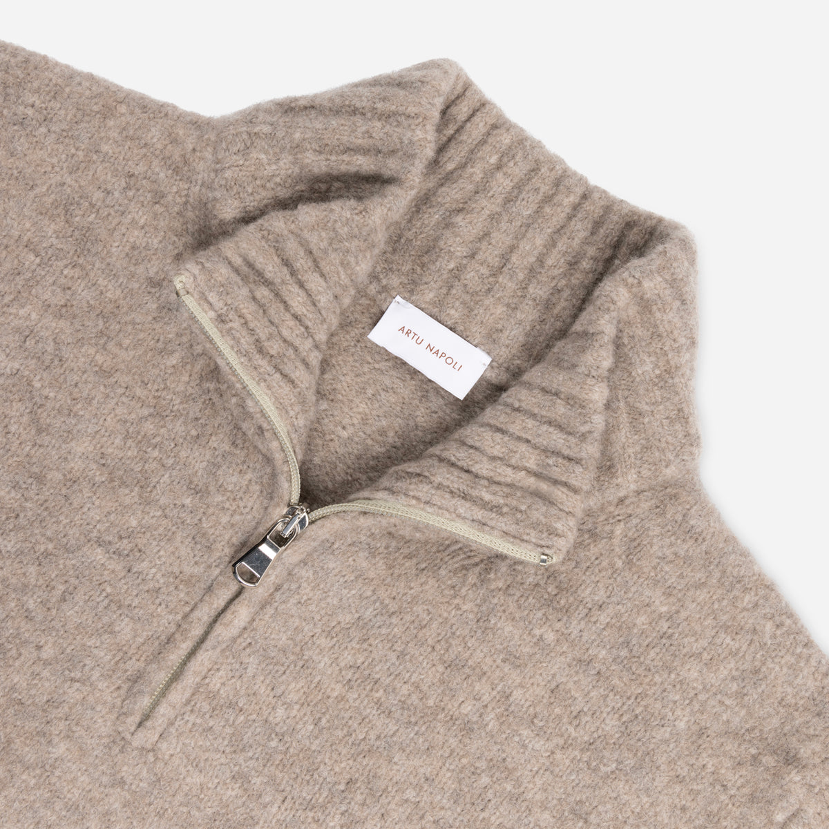 Half Zip Trui – Boiled Wool