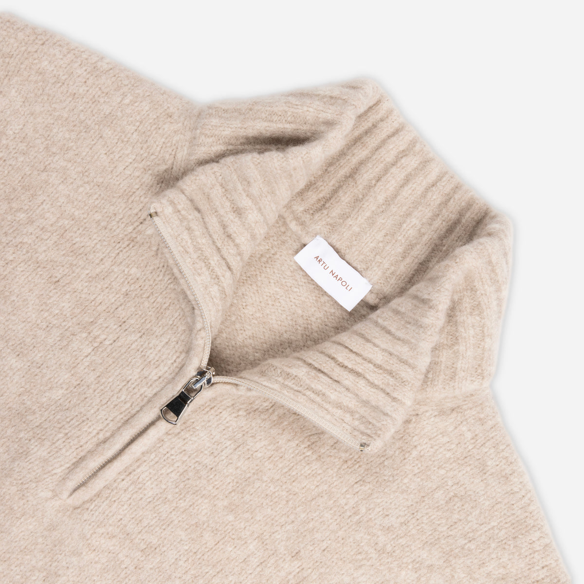 Half Zip Trui – Boiled Wool