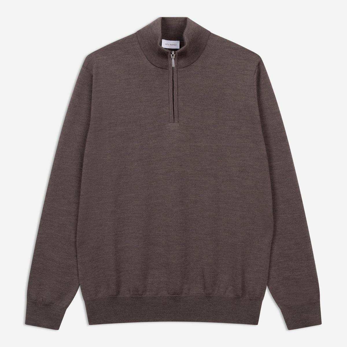 Halve Zip Trui Fine Merino