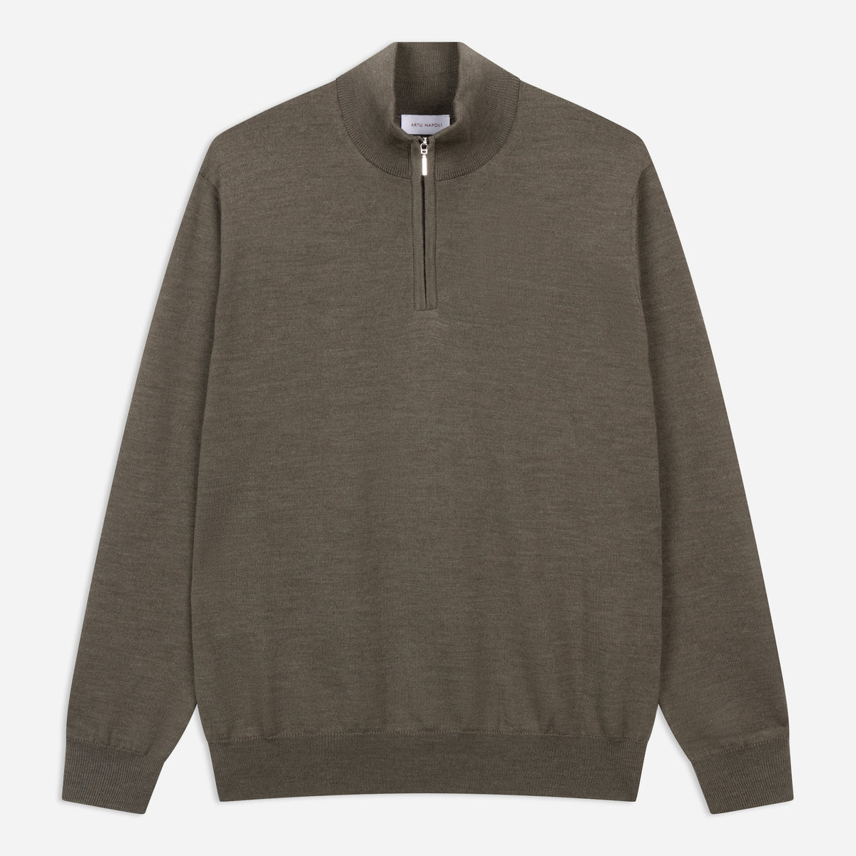 Halve Zip Trui Fine Merino