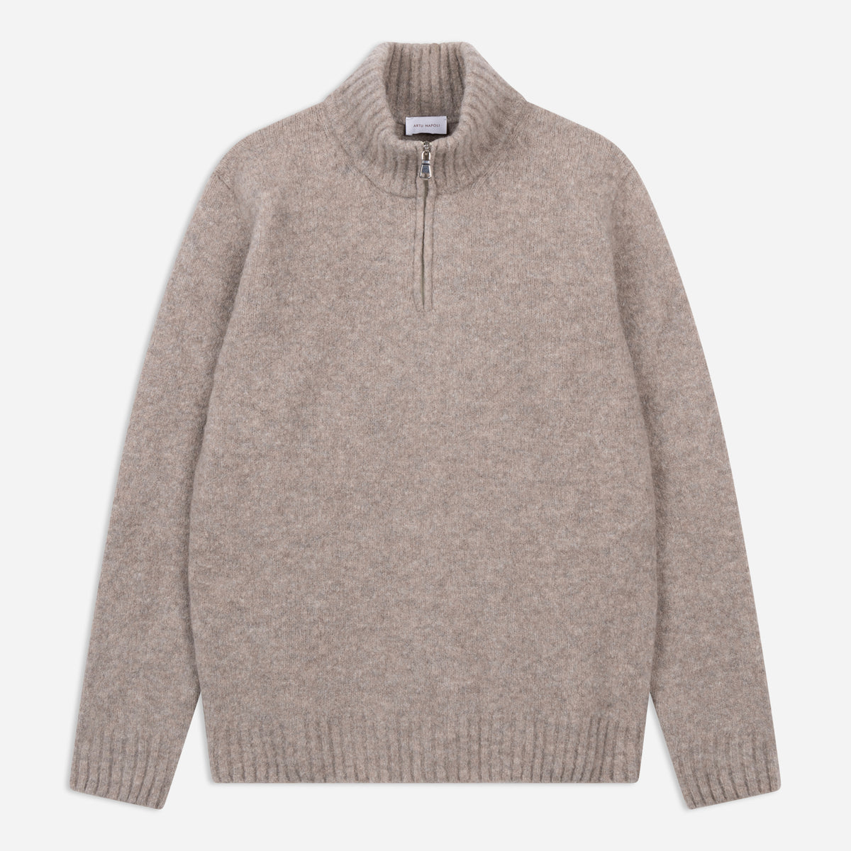 Half Zip Trui – Boiled Wool