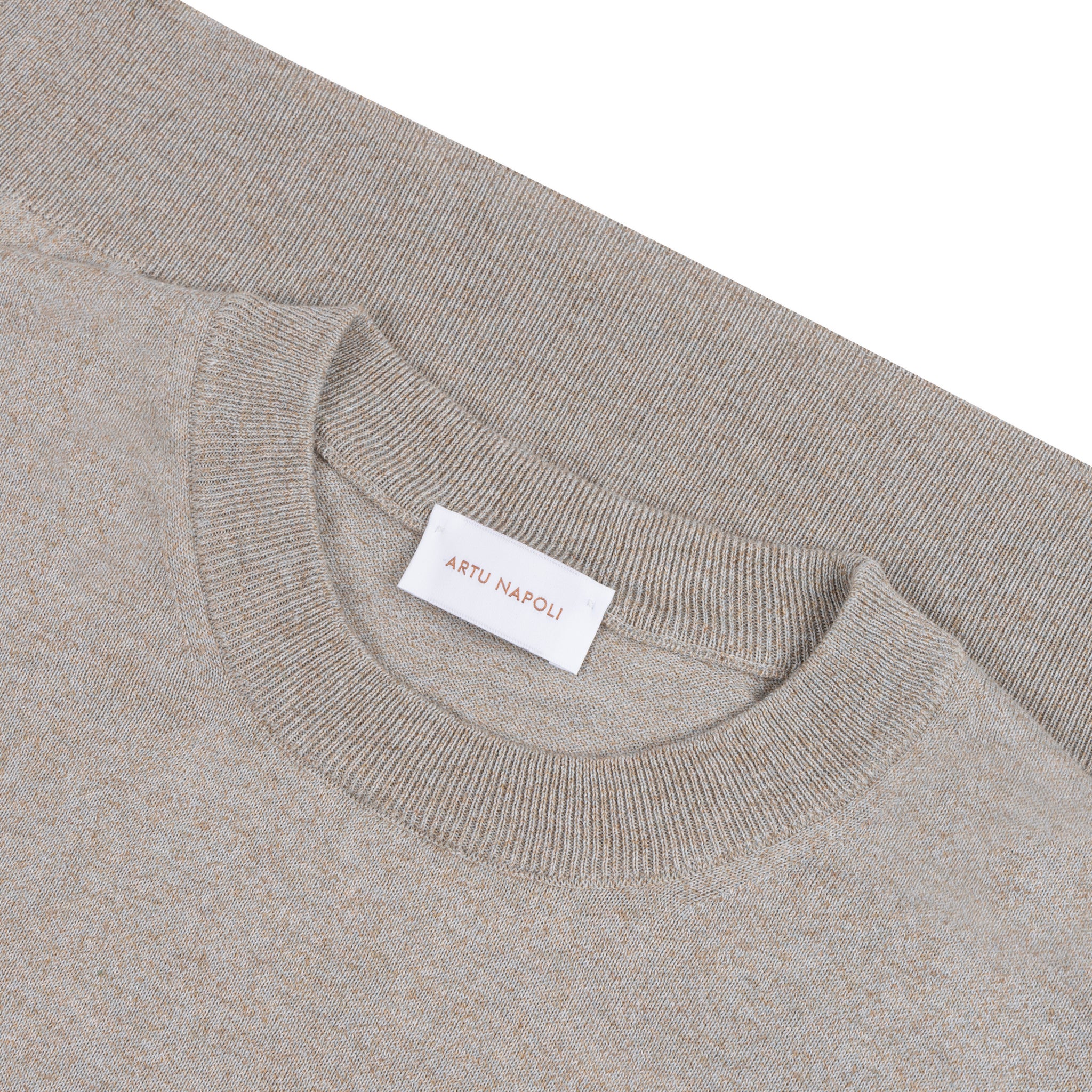 Ronde Hals Trui in Mouliné