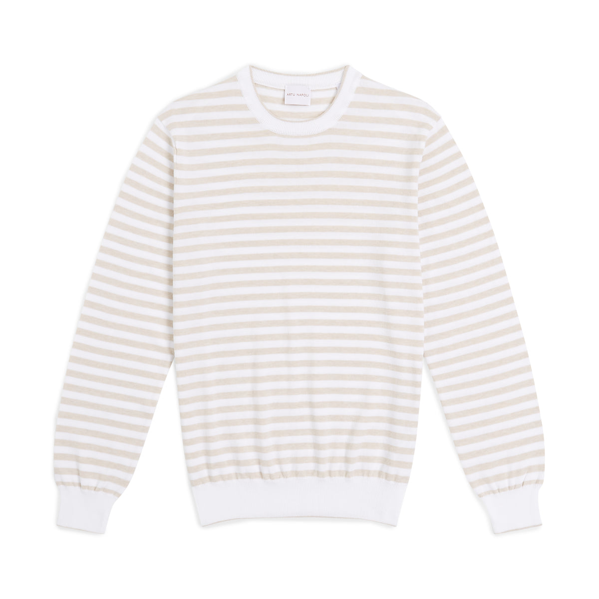 Round Neck Sweater with Stripes