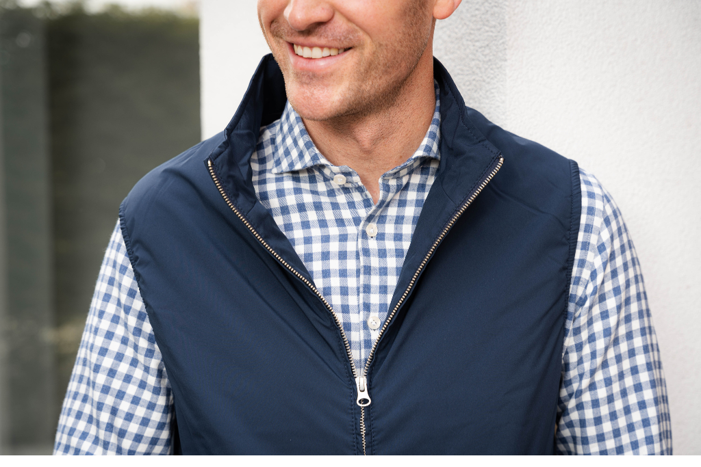 Artu Napoli heren overhemd katoen blauw stretch