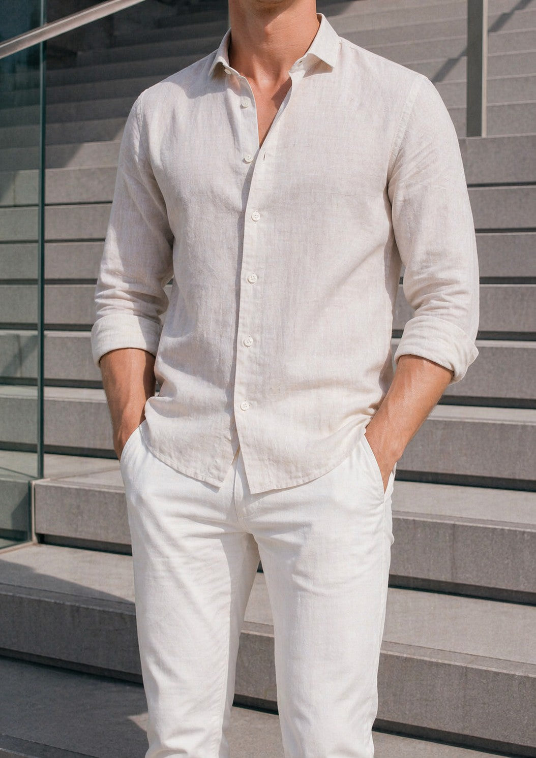 100% Linnen Washed Shirt